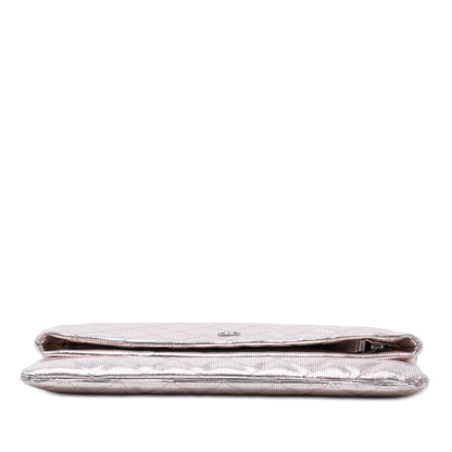 Chanel Quilted Calfskin Pixel Effect Beauty Foldover Clutch