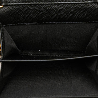 Chanel Quilted Caviar Boy Card Holder with Chain