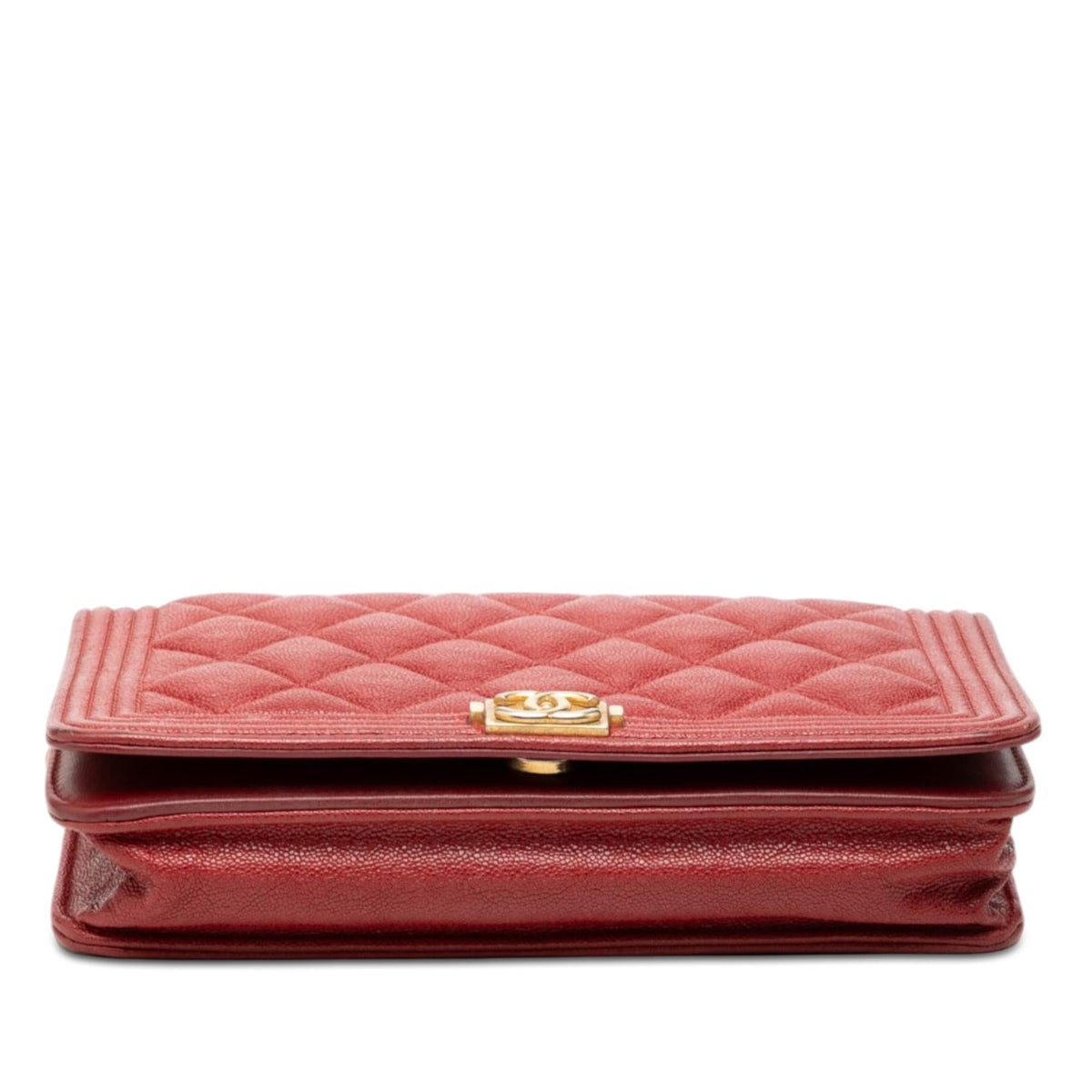 Chanel Quilted Caviar Boy Wallet on Chain
