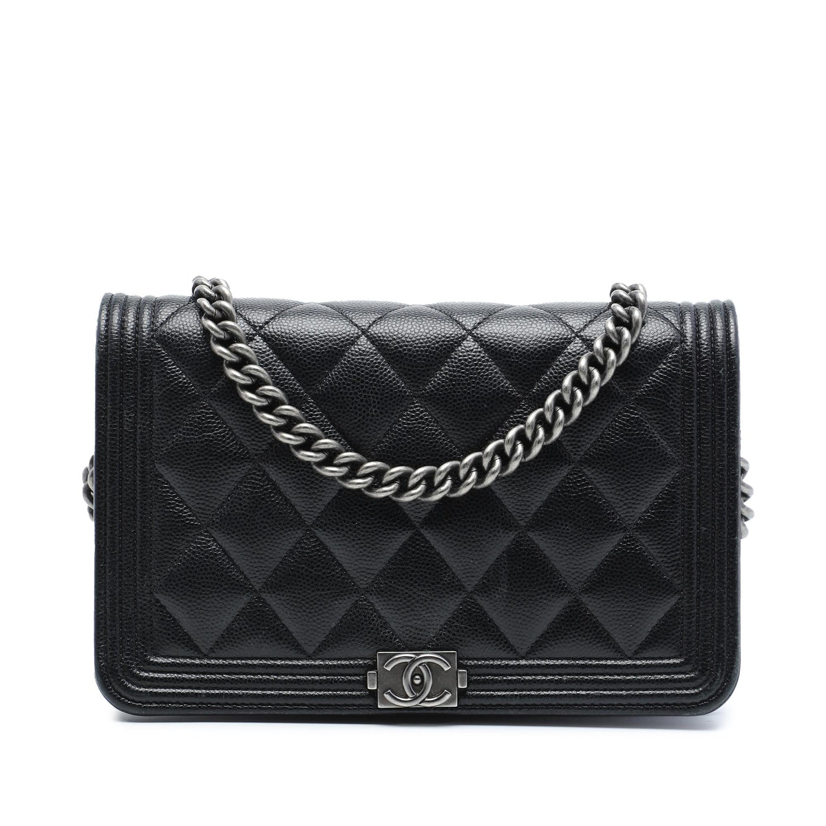 Chanel Quilted Caviar Boy Wallet on Chain