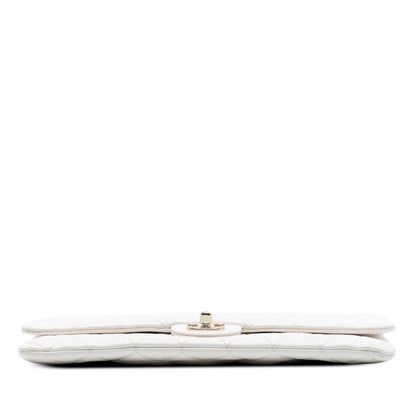 Chanel Quilted Caviar East West Flap Clutch