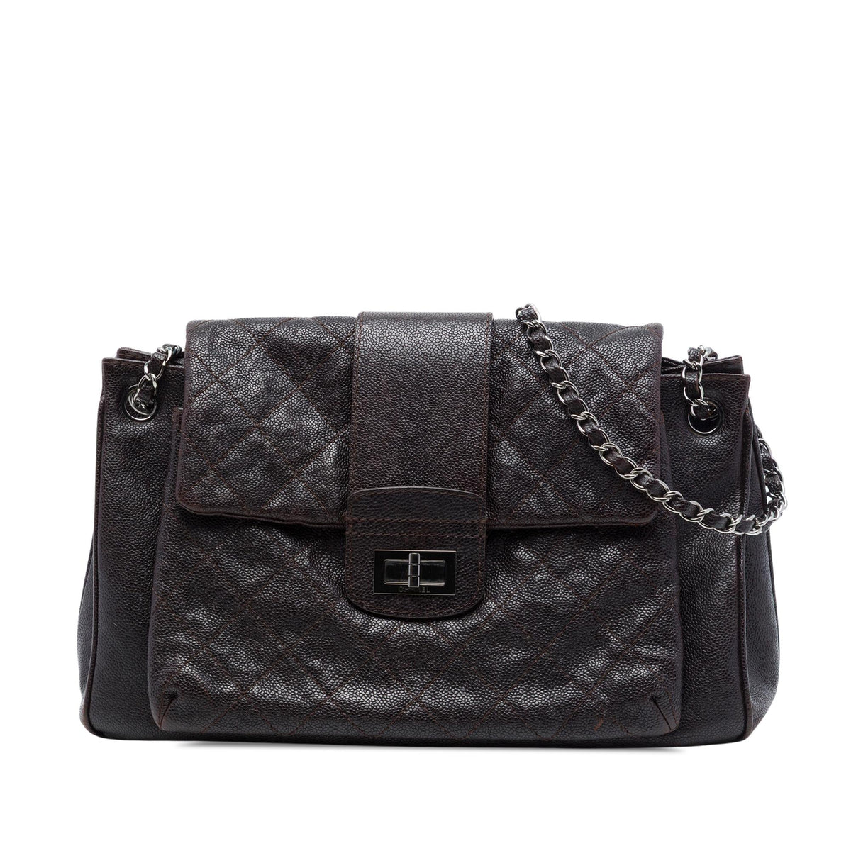 Chanel Quilted Caviar Reissue 2.55 Pocket Mademoiselle Accordion Flap