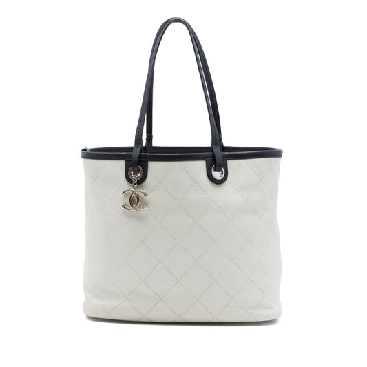 Chanel Quilted Caviar Shopping Fever Tote