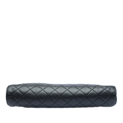 Chanel Quilted Caviar Timeless Kisslock Clutch