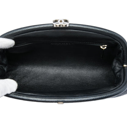 Chanel Quilted Caviar Timeless Kisslock Clutch