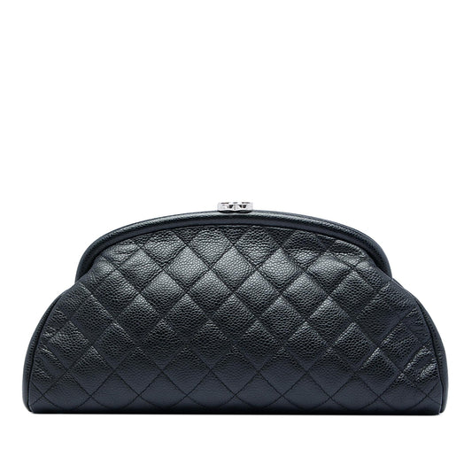 Chanel Quilted Caviar Timeless Kisslock Clutch