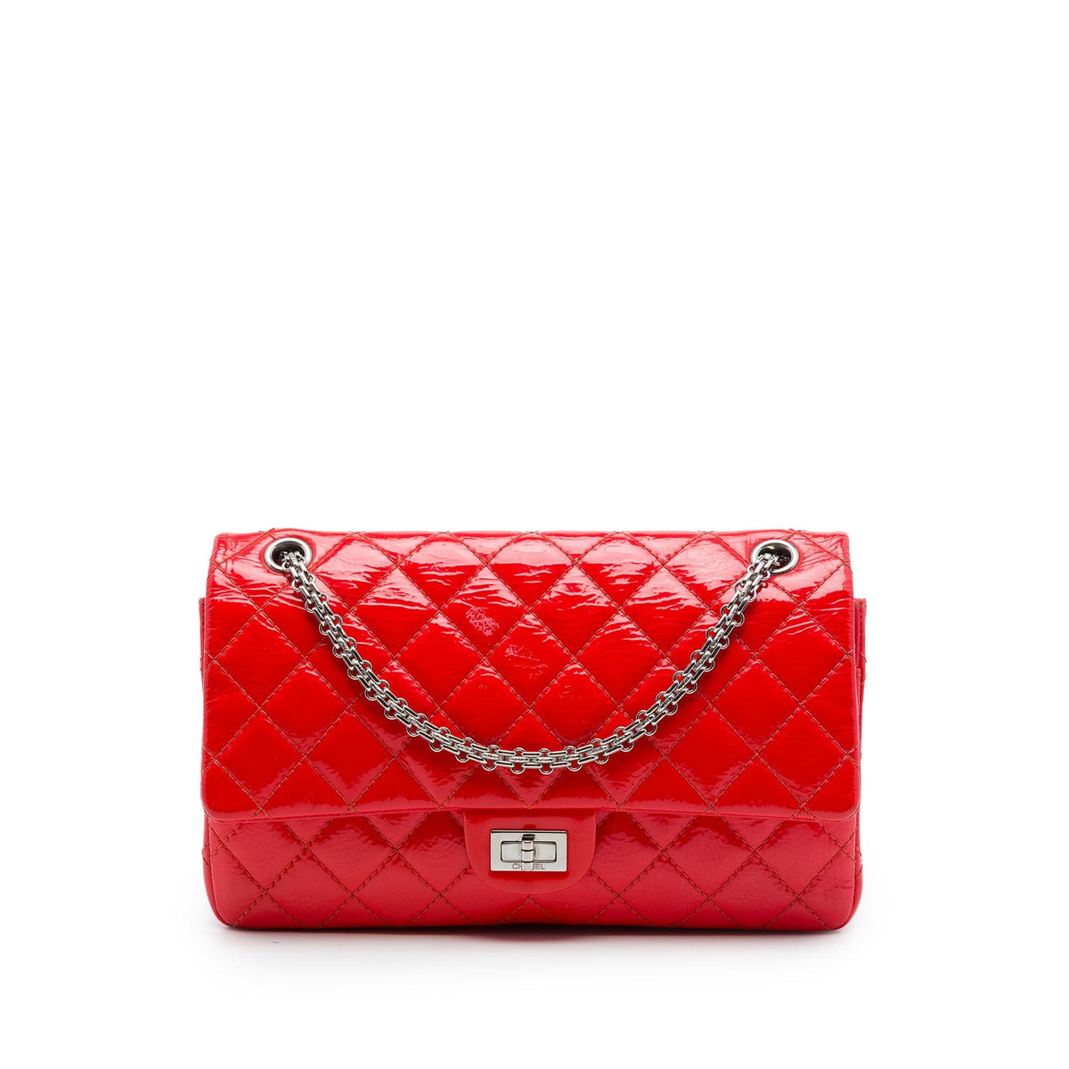 Chanel Quilted Crinkled Patent Reissue 2.55 Double Flap 226