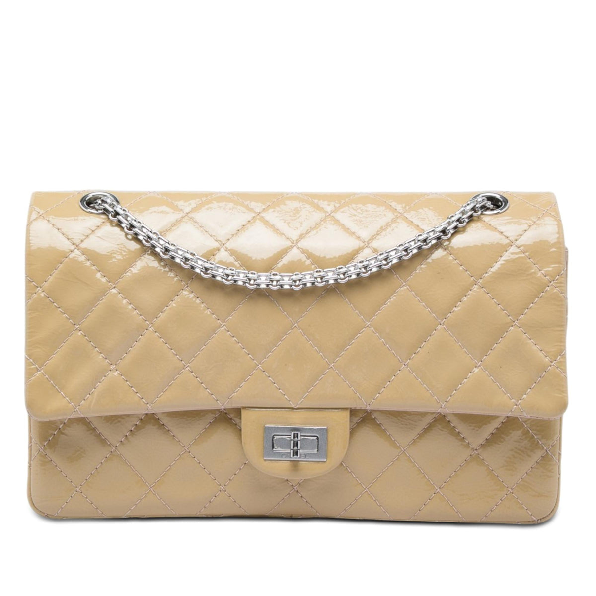 Chanel Quilted Crinkled Patent Reissue 2.55 Double Flap 226