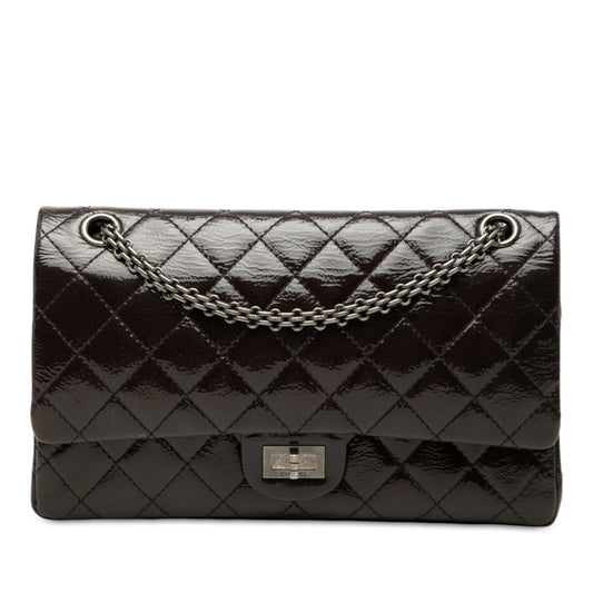 Chanel Quilted Crinkled Patent Reissue 2.55 Double Flap 226