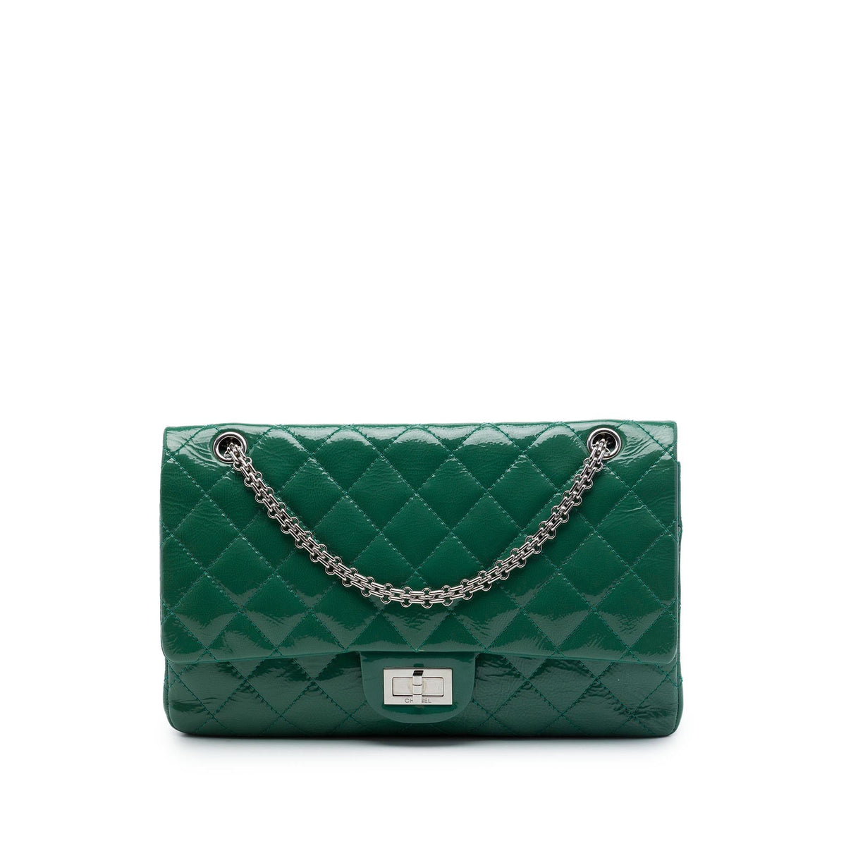 Chanel Quilted Crinkled Patent Reissue 2.55 Double Flap 227