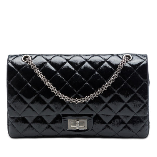Chanel Quilted Crinkled Patent Reissue 2.55 Double Flap 227