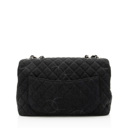 Chanel Quilted Denim CC Jumbo Single Flap Bag