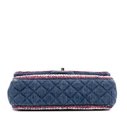 Chanel Quilted Denim Classic Single Flap
