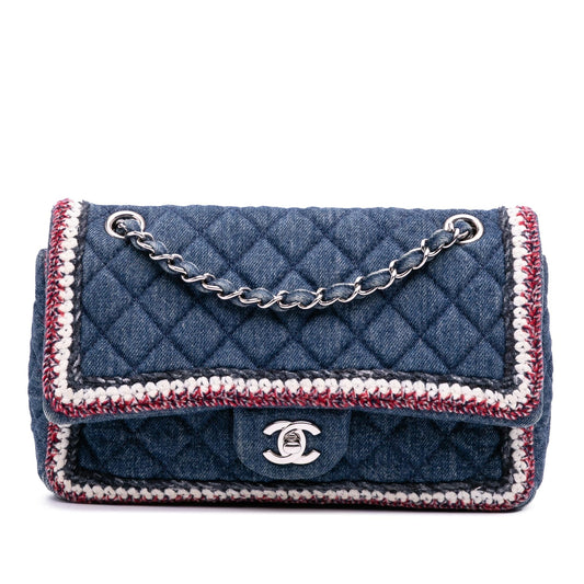 Chanel Quilted Denim Classic Single Flap