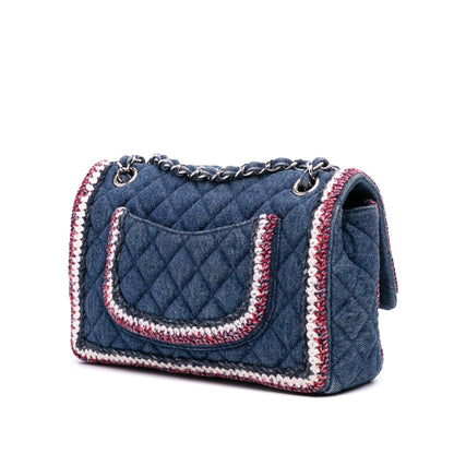 Chanel Quilted Denim Classic Single Flap