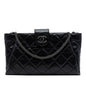 Chanel Quilted Glazed Calfskin Coco Pleats Chain Clutch