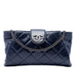 Chanel Quilted Glazed Calfskin Coco Pleats Chain Clutch