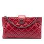 Chanel Quilted Glazed Calfskin Coco Pleats Chain Clutch