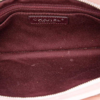 Chanel Quilted Glazed Calfskin Coco Pleats Clutch