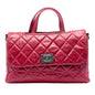 Chanel Quilted Glazed Calfskin Convertible Boy Top Handle Bag