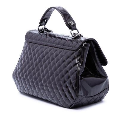 Chanel Quilted Glazed Calfskin Mademoiselle Lock Kelly Flap