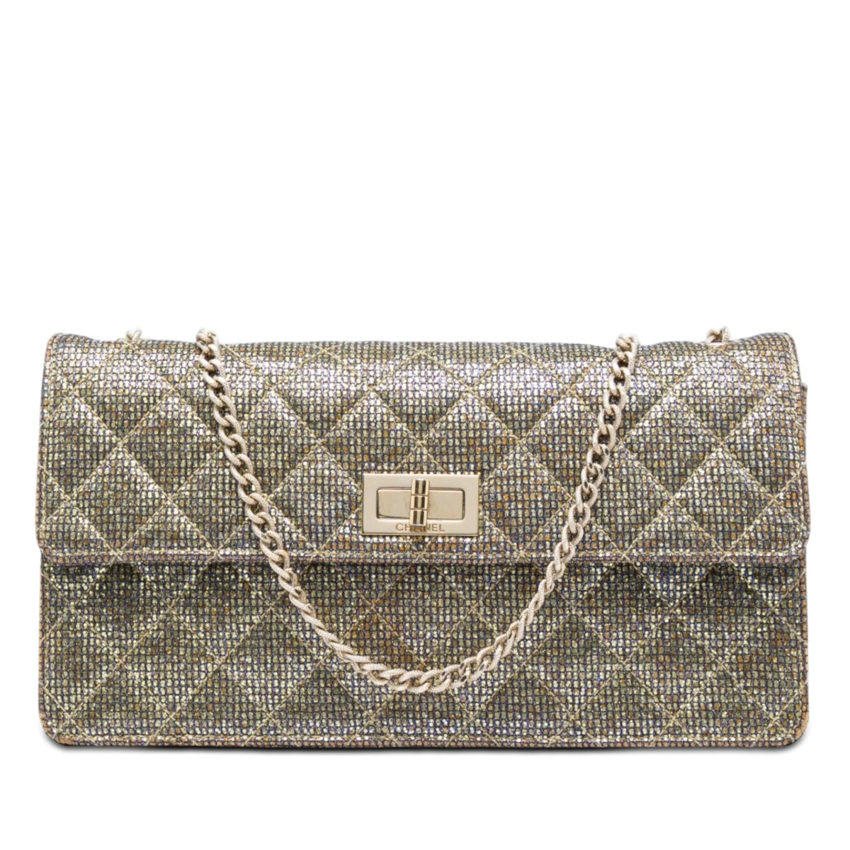 Chanel Quilted Glitter Canvas Reissue 2.55 Flap