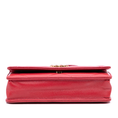 Chanel Quilted Goatskin 19 Wallet on Chain
