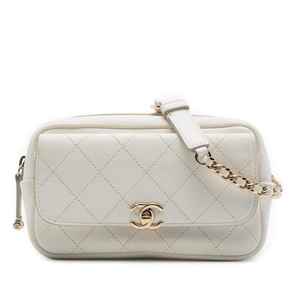 Chanel Quilted Goatskin Casual Trip Waist Bag