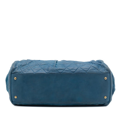 Chanel Quilted Iridescent Calfskin Chic Quilt Bowling Bag