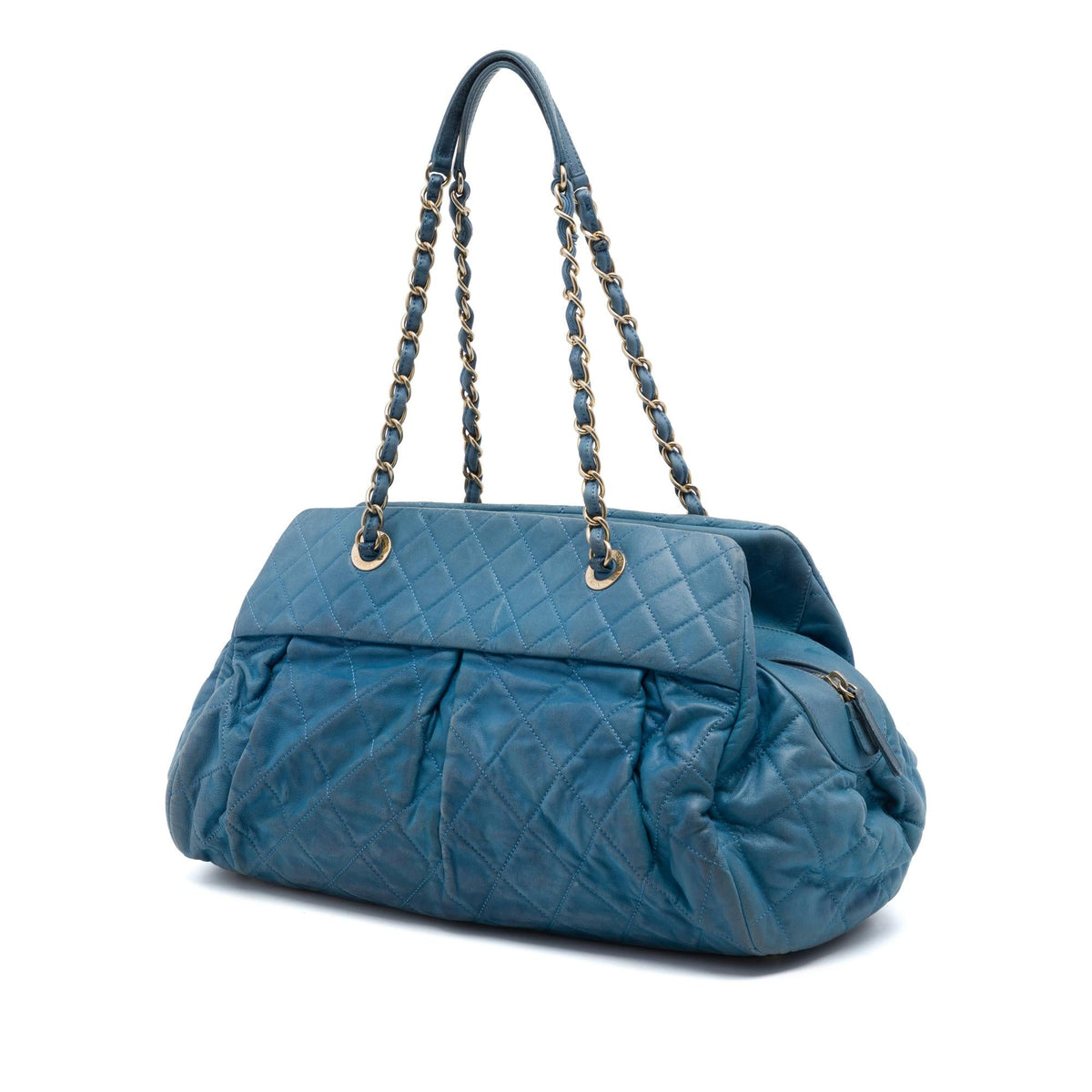 Chanel Quilted Iridescent Calfskin Chic Quilt Bowling Bag