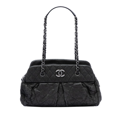 Chanel Quilted Iridescent Calfskin Chic Quilt Bowling Bag