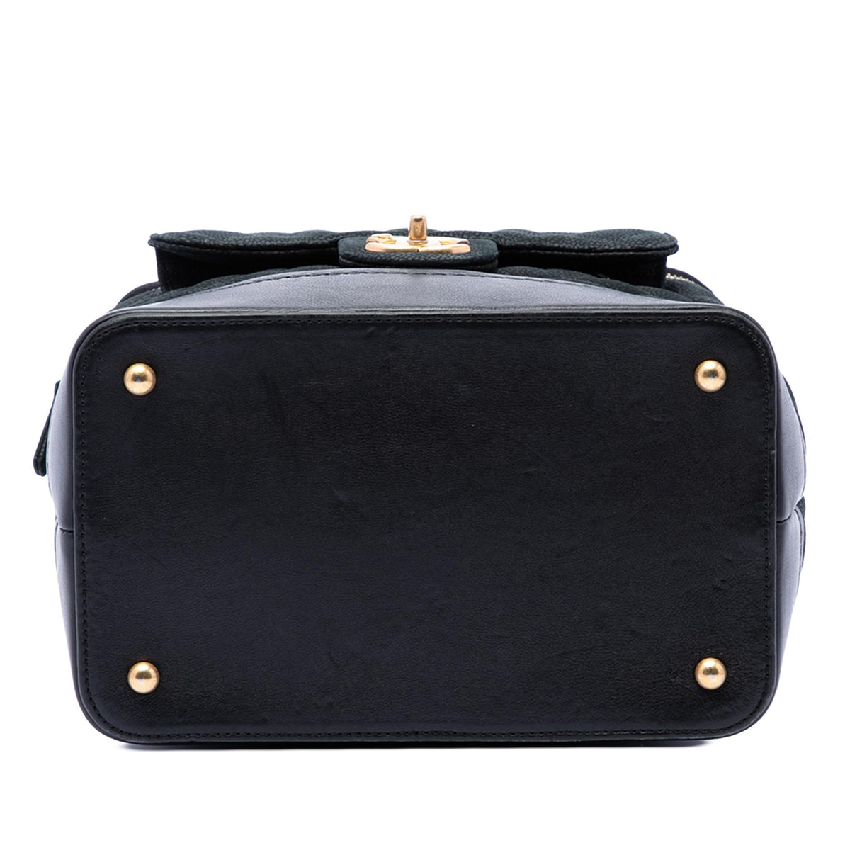 Chanel Quilted Iridescent Caviar Globe Trotter Vanity with Chain