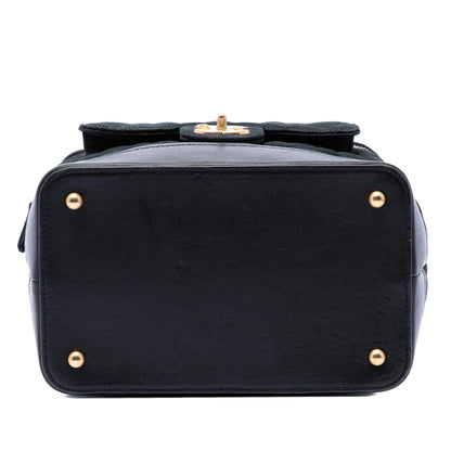 Chanel Quilted Iridescent Caviar Globe Trotter Vanity with Chain