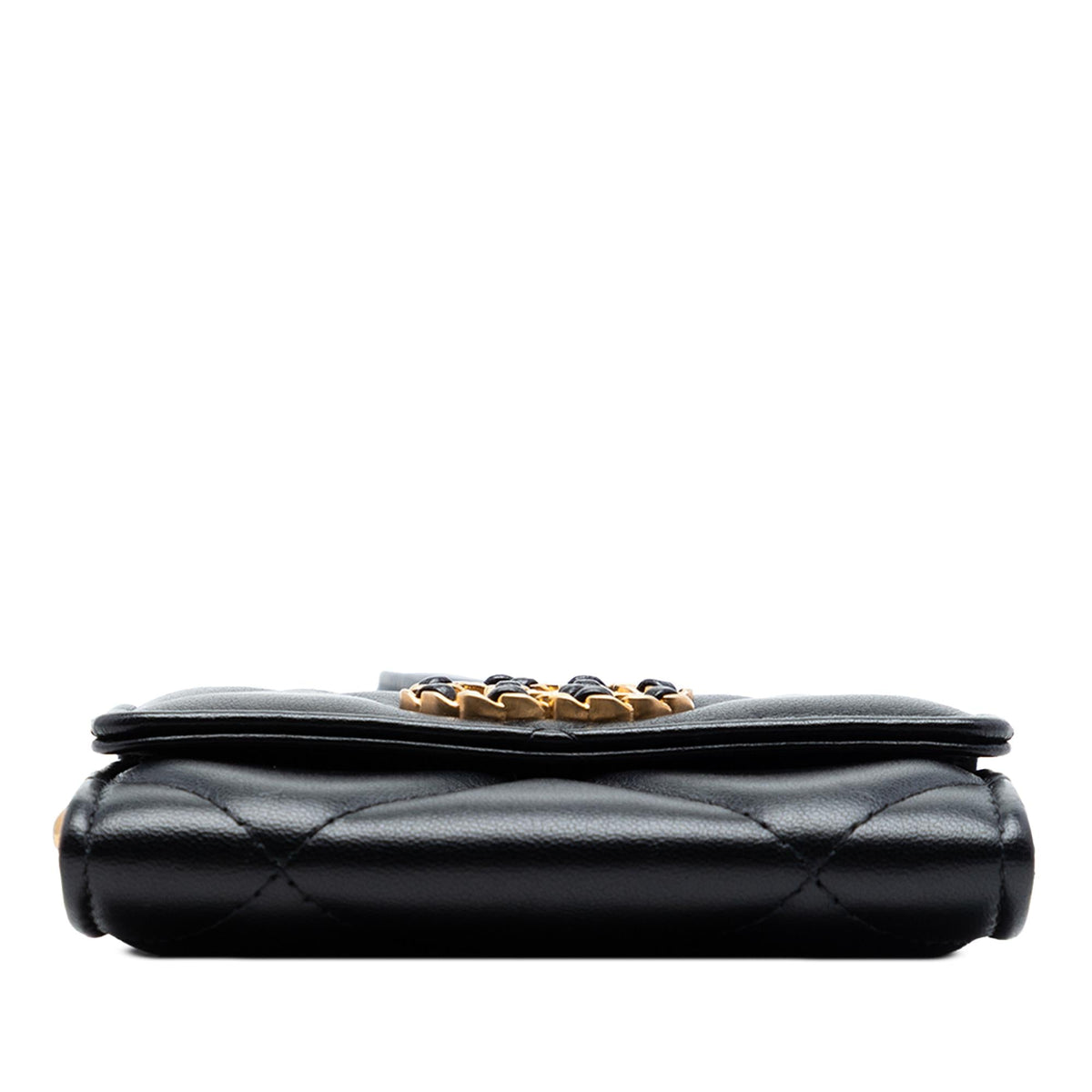 Chanel Quilted Lambskin 19 Flap Coin Purse With Chain