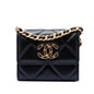 Chanel Quilted Lambskin 19 Flap Coin Purse With Chain