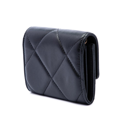 Chanel Quilted Lambskin 19 Flap Coin Purse With Chain