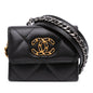Chanel Quilted Lambskin 19 Flap Coin Purse With Chain
