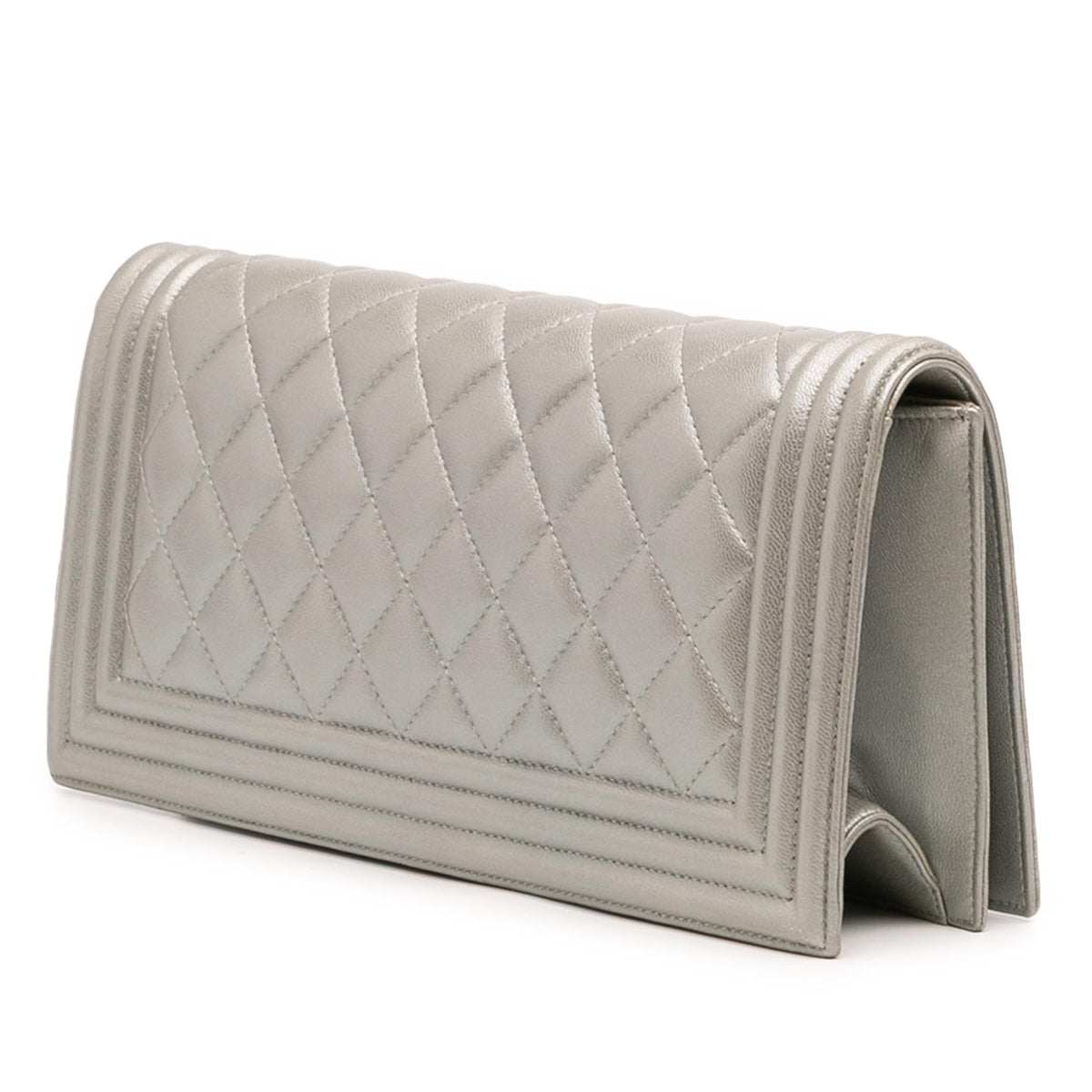 Chanel Quilted Lambskin Boy Flap Clutch