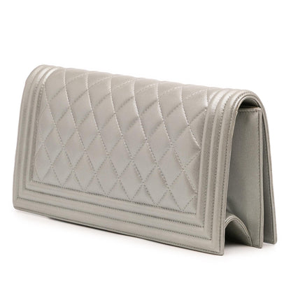 Chanel Quilted Lambskin Boy Flap Clutch