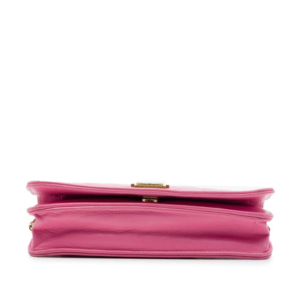 Chanel Quilted Lambskin Boy Wallet On Chain