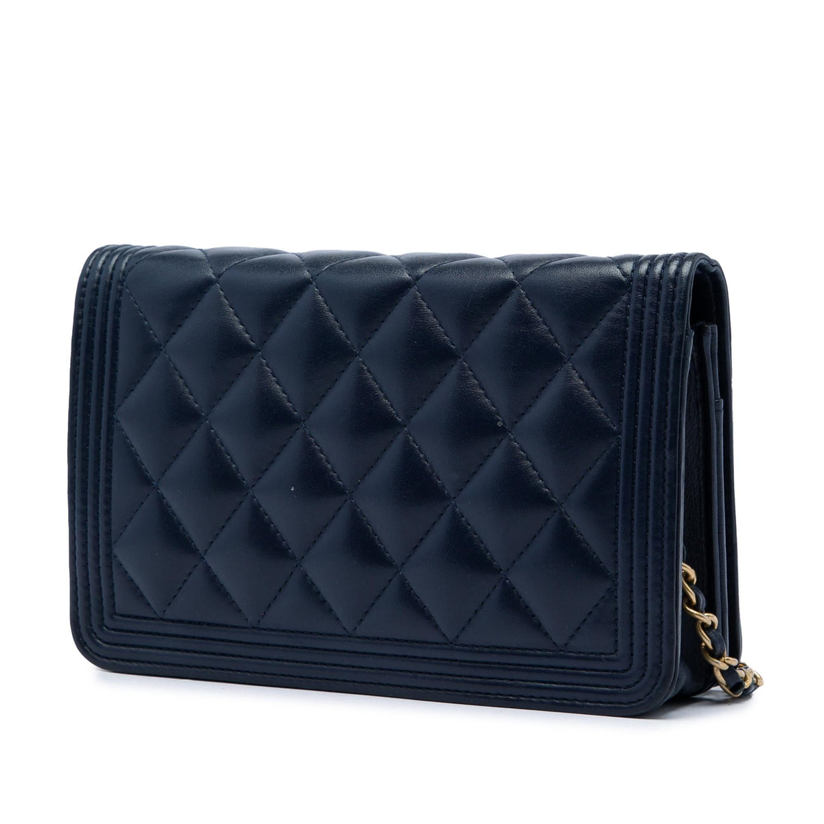 Chanel Quilted Lambskin Boy Wallet On Chain