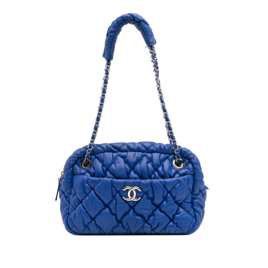 Chanel Quilted Lambskin Bubble Quilt Camera Shoulder Bag