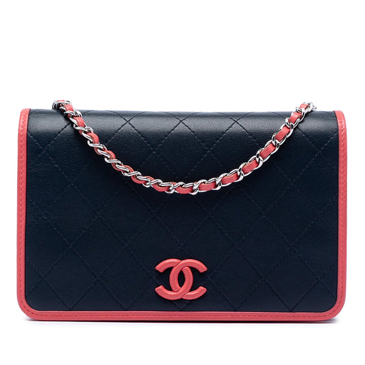 Chanel Quilted Lambskin Color Pop CC Wallet on Chain