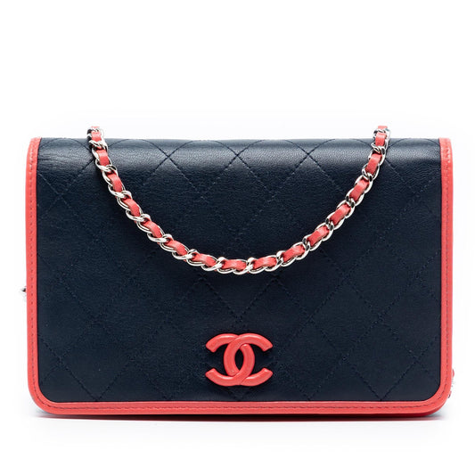 Chanel Quilted Lambskin Color Pop CC Wallet on Chain