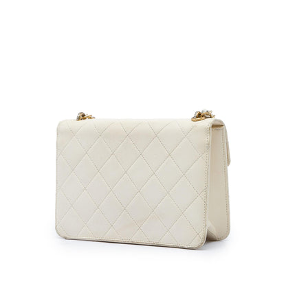 Chanel Quilted Lambskin Crystal Geometric CC Frame Flap