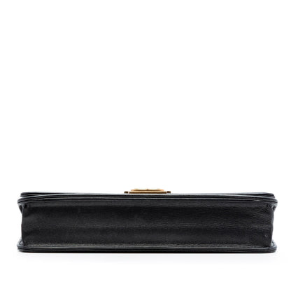 Chanel Quilted Lambskin Double Stitch Boy Wallet On Chain