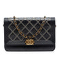 Chanel Quilted Lambskin Double Stitch Boy Wallet On Chain