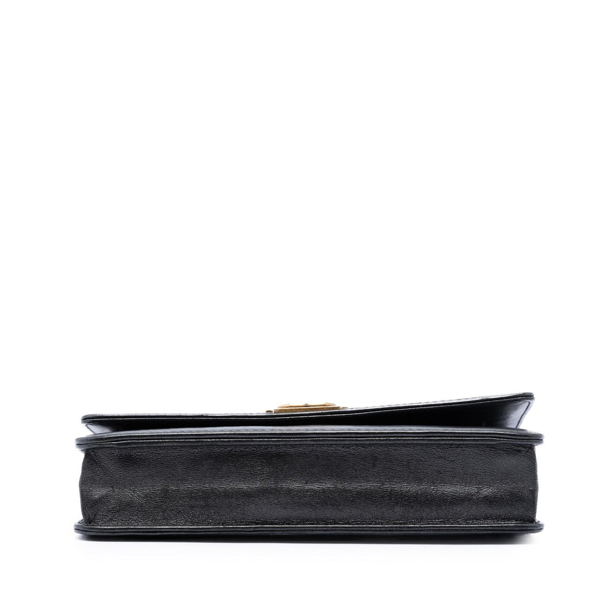Chanel Quilted Lambskin Double Stitch Boy Wallet On Chain