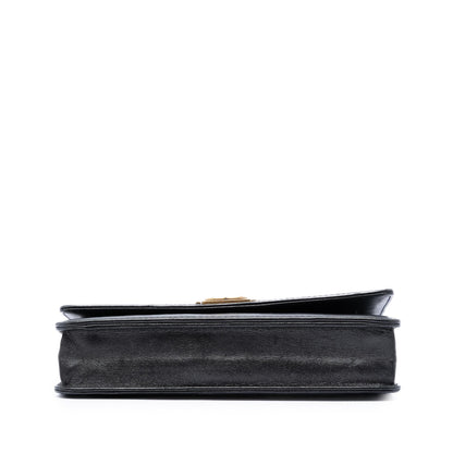 Chanel Quilted Lambskin Double Stitch Boy Wallet On Chain