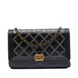 Chanel Quilted Lambskin Double Stitch Boy Wallet On Chain